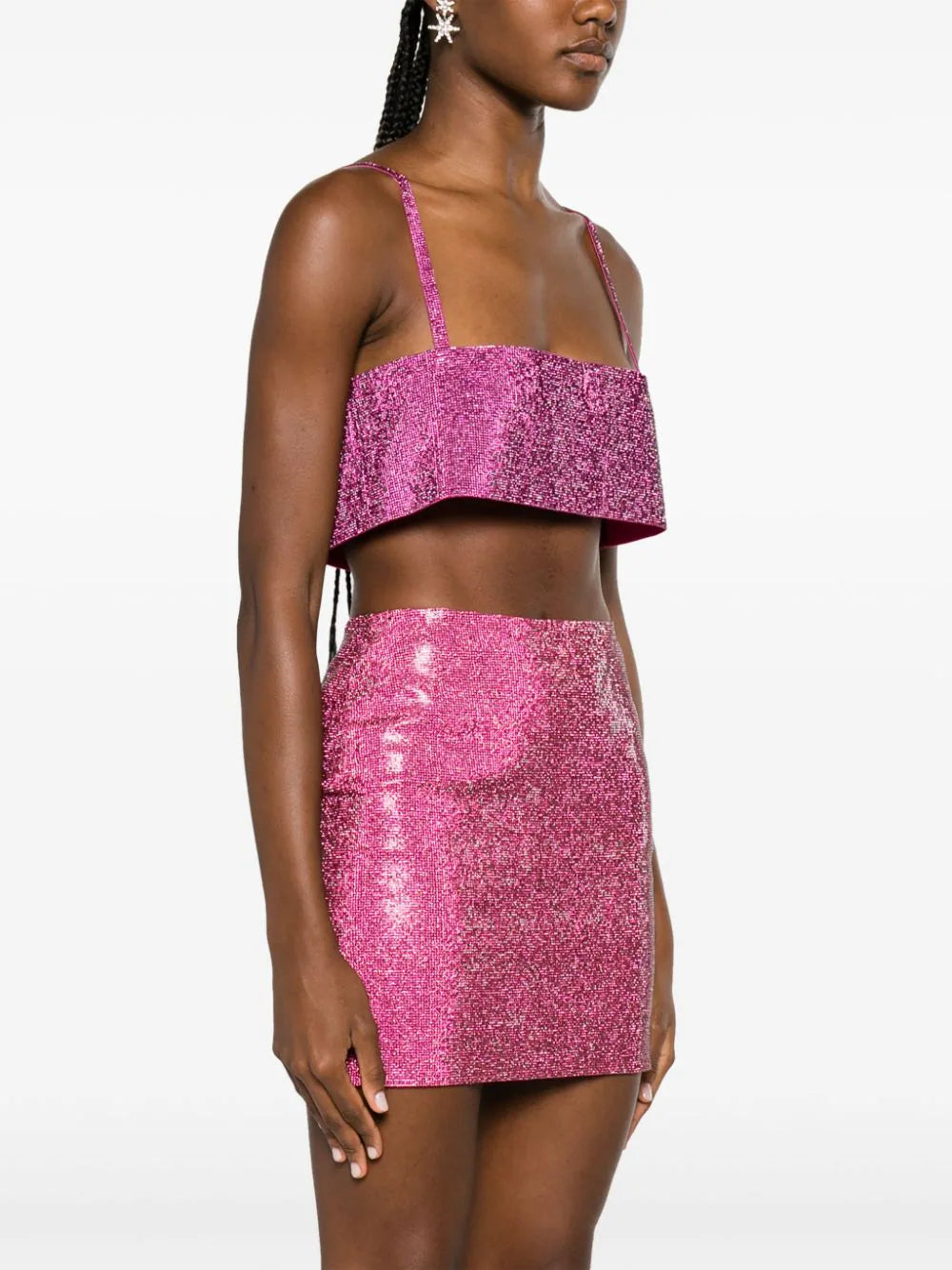 THE HIGH WAIST FUCHSIA CRYSTAL SKIRT